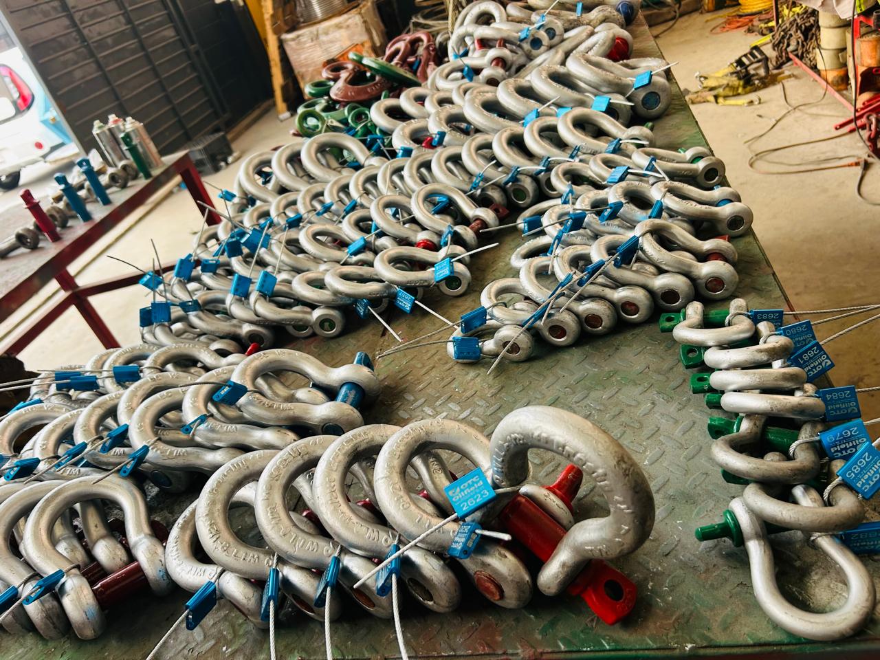 Grilletes clasificados para inspección